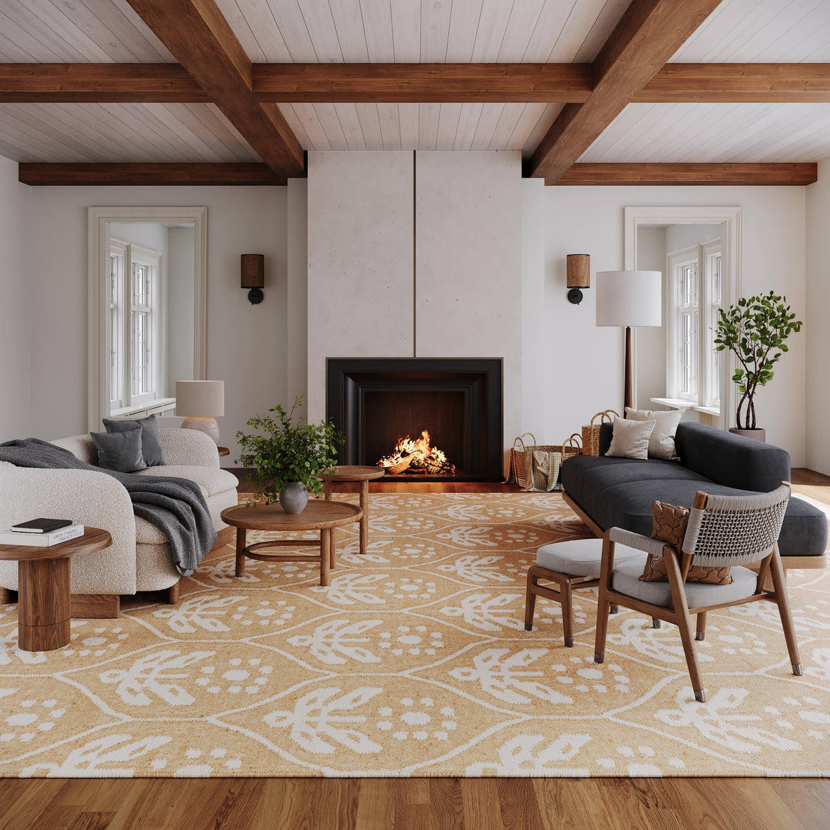 Odette Jute Rug - Natural, detail - Starboard Lane