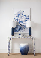 Bone Inlay Console - Blue, detail - Starboard Lane