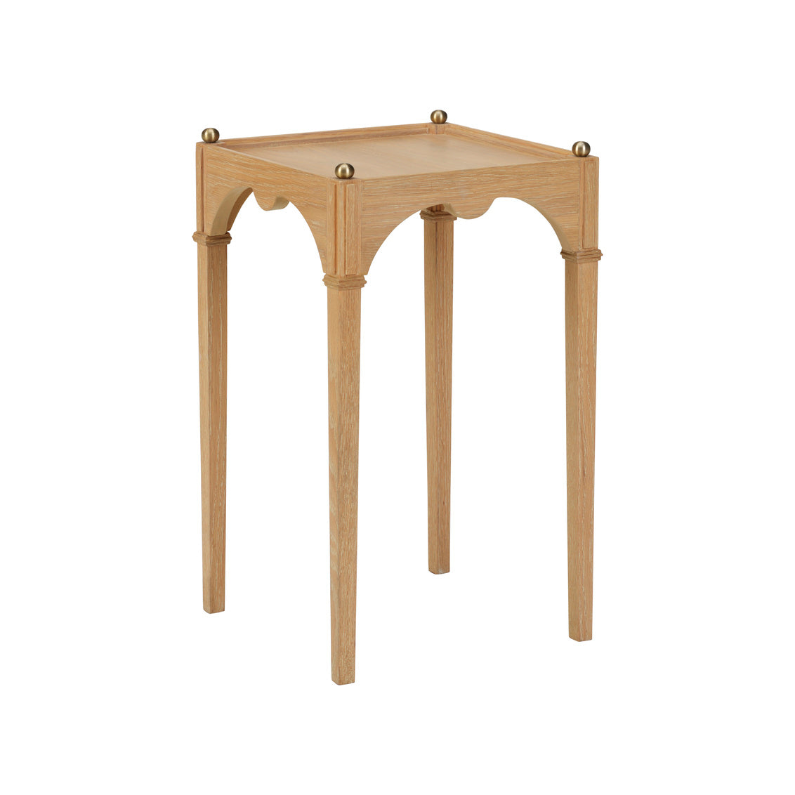 Kent Drinks Table - Oak, angled view - Starboard Lane