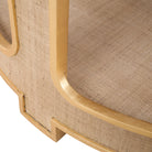 Yangon Hall Table - Natural, side view - Starboard Lane