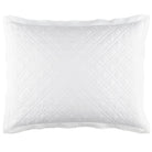 Washed Linen Quilted Sham, White - Starboard Lane