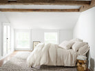 Washed Linen Quilted Sham, Natural - Starboard Lane