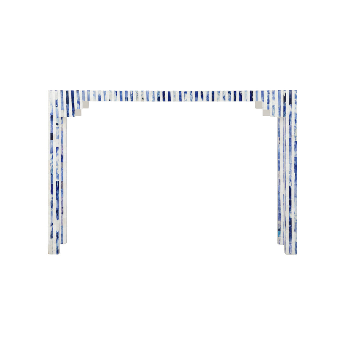 Bone Inlay Console - Blue, front view - Starboard Lane