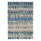 Paint Chip Hooked Wool Rug, Blue - Starboard Lane