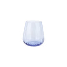 Francesca Double Old Fashioned - Light Blue, mouthblown light blue glass with optic ribbing