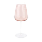 Francesca Water Glass - Blush, mouthblown blush glass with optic ribbing