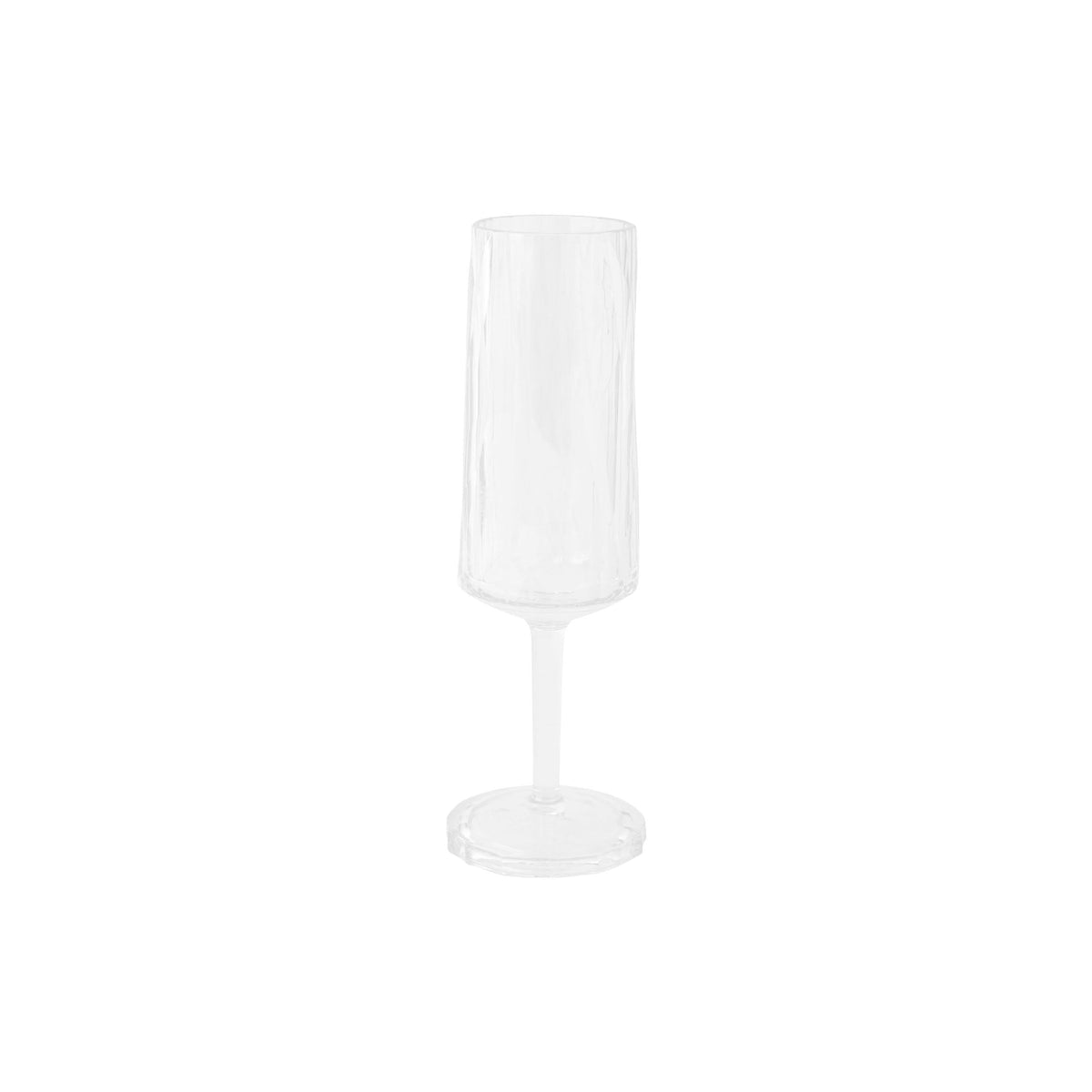 Superglass Polycarbonate Flute, shatterproof polycarbonate that looks like glass