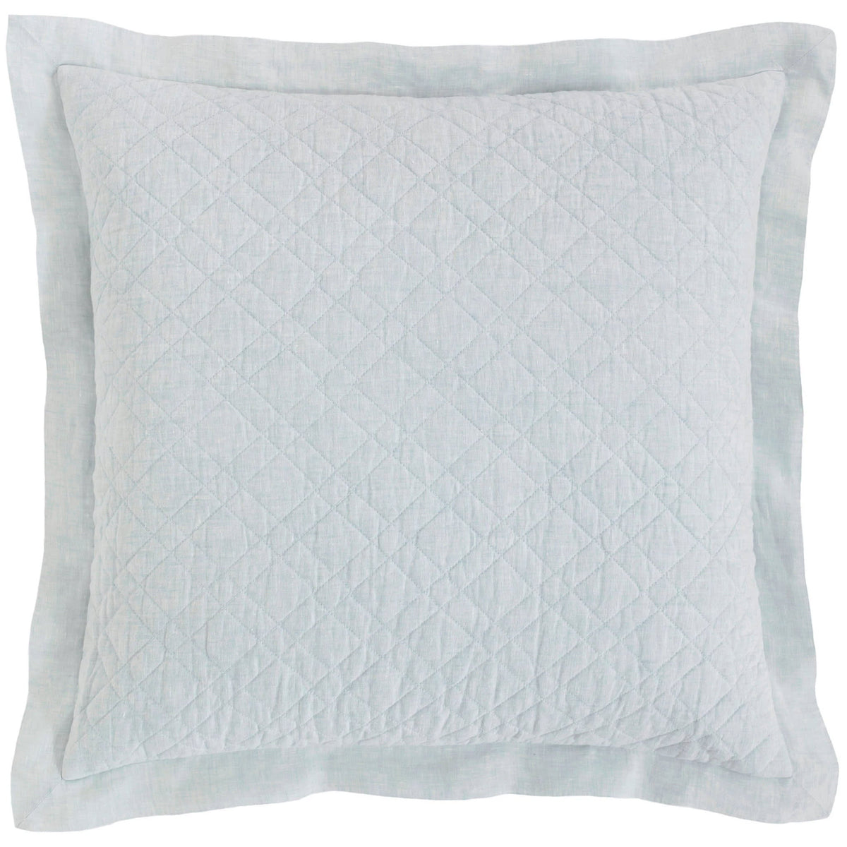 Washed Linen Quilted Sham, Sky - Starboard Lane