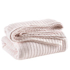 Boyfriend Matelasse Coverlet, Slipper Pink, styled on the bed - Starboard Lane