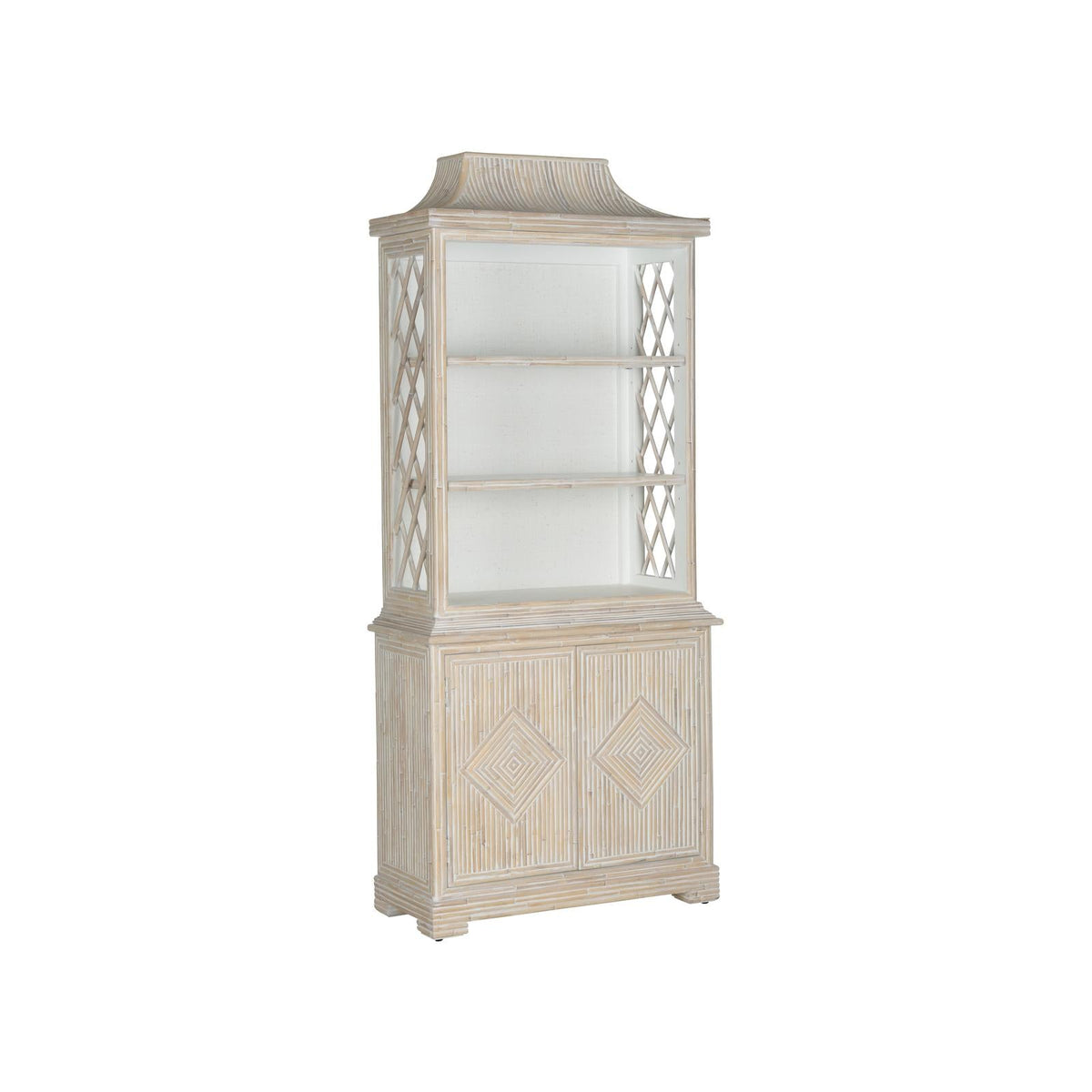 Lyford Cay Bookcase, angled view - Starboard Lane
