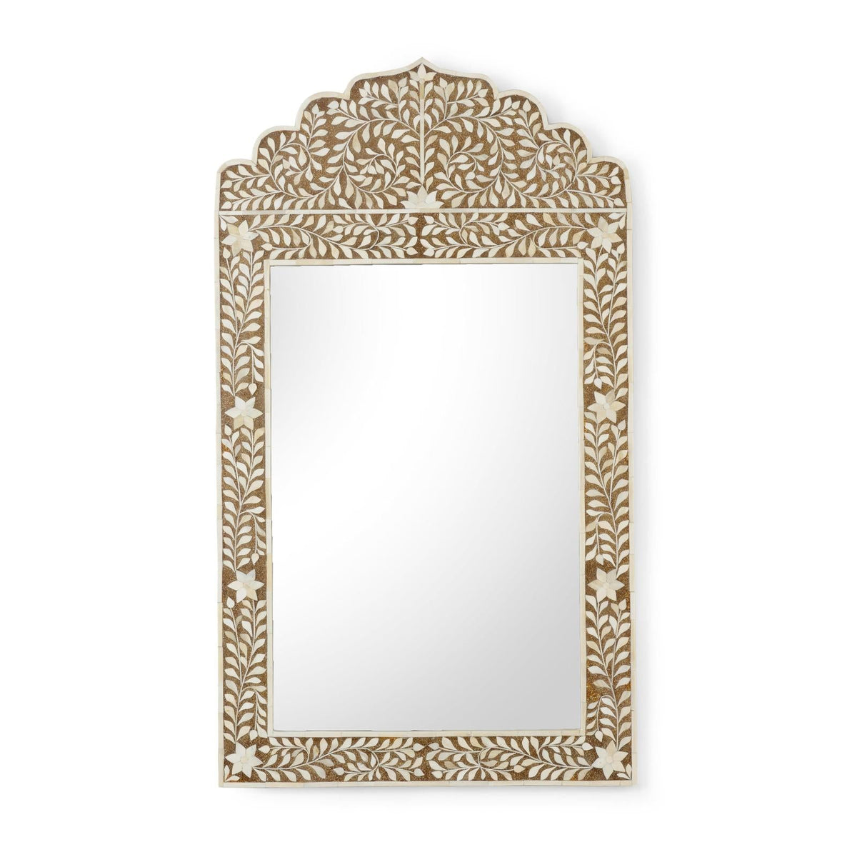 Crown Mirror - Brown, angled view - Starboard Lane