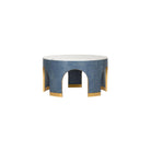 Aqueduct Cocktail Table - Blue, angled view - Starboard Lane