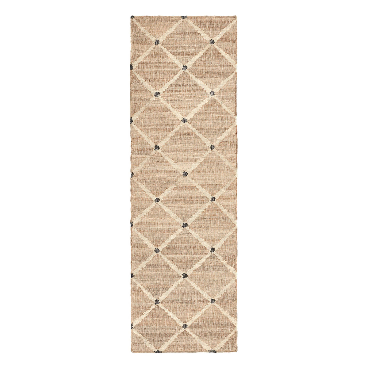 Kali Handwoven Jute Rug - Natural, styled in a room - Starboard Lane