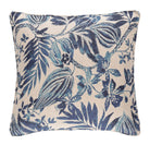Antigua Linen Sham - Blue, styled on the bed - Starboard Lane