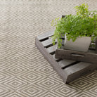 Diamond Indoor/Outdoor Rug, Fieldstone/Ivory, detail - Starboard Lane