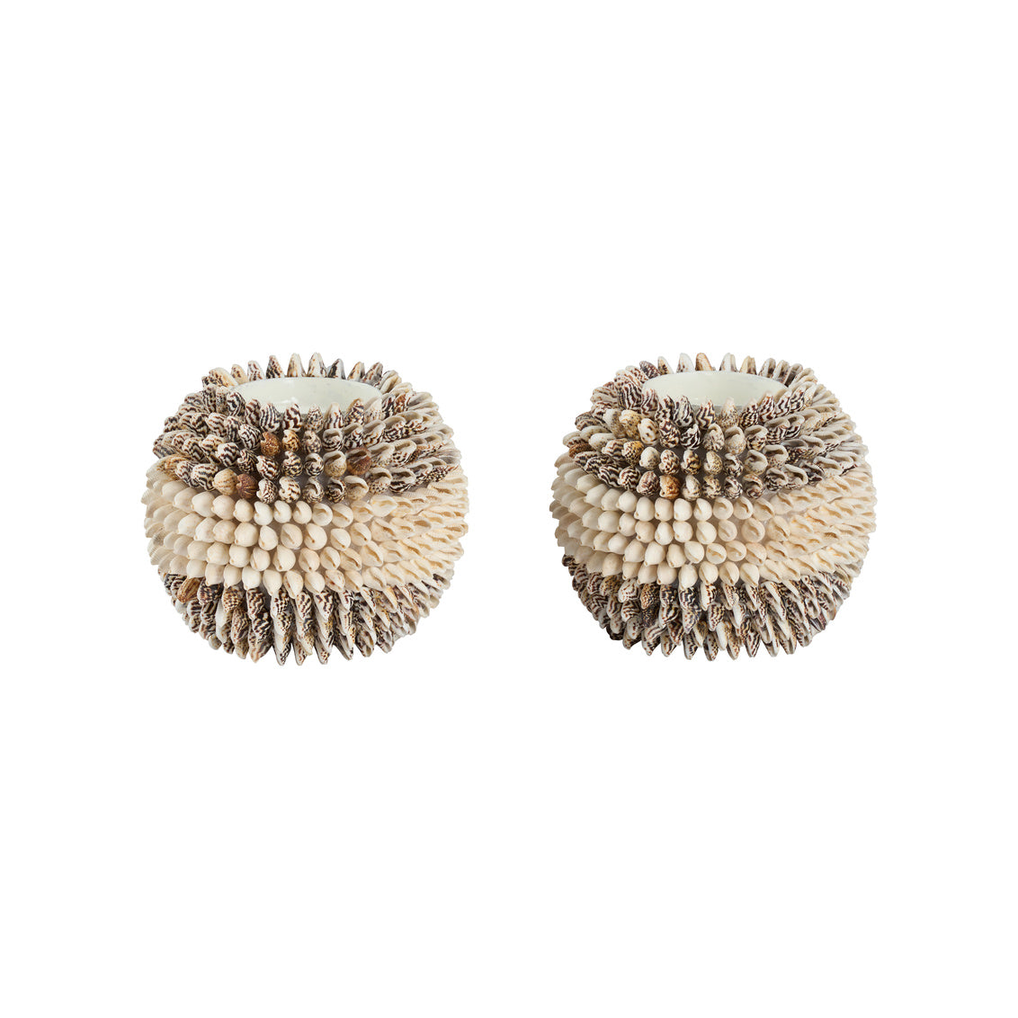 Seaside Tea Candle - Natural, Set of 2, front view - Starboard Lane