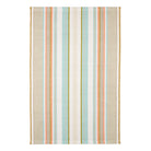 Daphne Stripe Handwoven Cotton Rug, Sky - Starboard Lane
