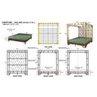 Paradise Canopy Bed - King, front view - Starboard Lane