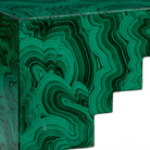 Malachite Cut Corner Table, front view - Starboard Lane