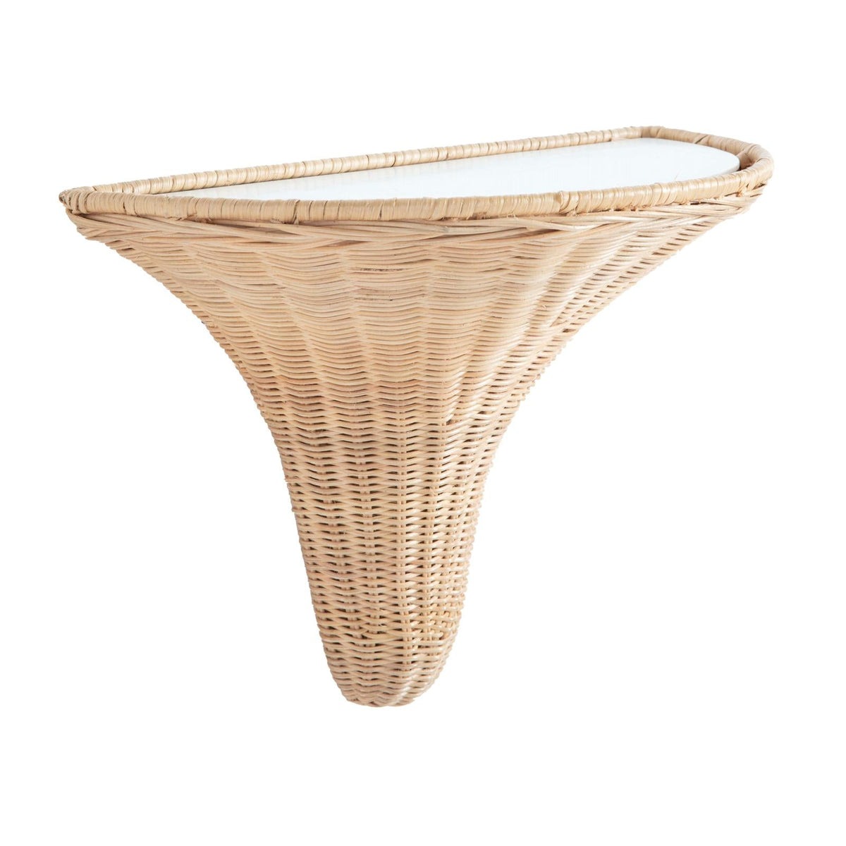 Baytree Wicker Bracket - Natural, angled view - Starboard Lane