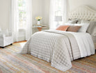 Silken Solid Sheet Set, White, styled on the bed - Starboard Lane