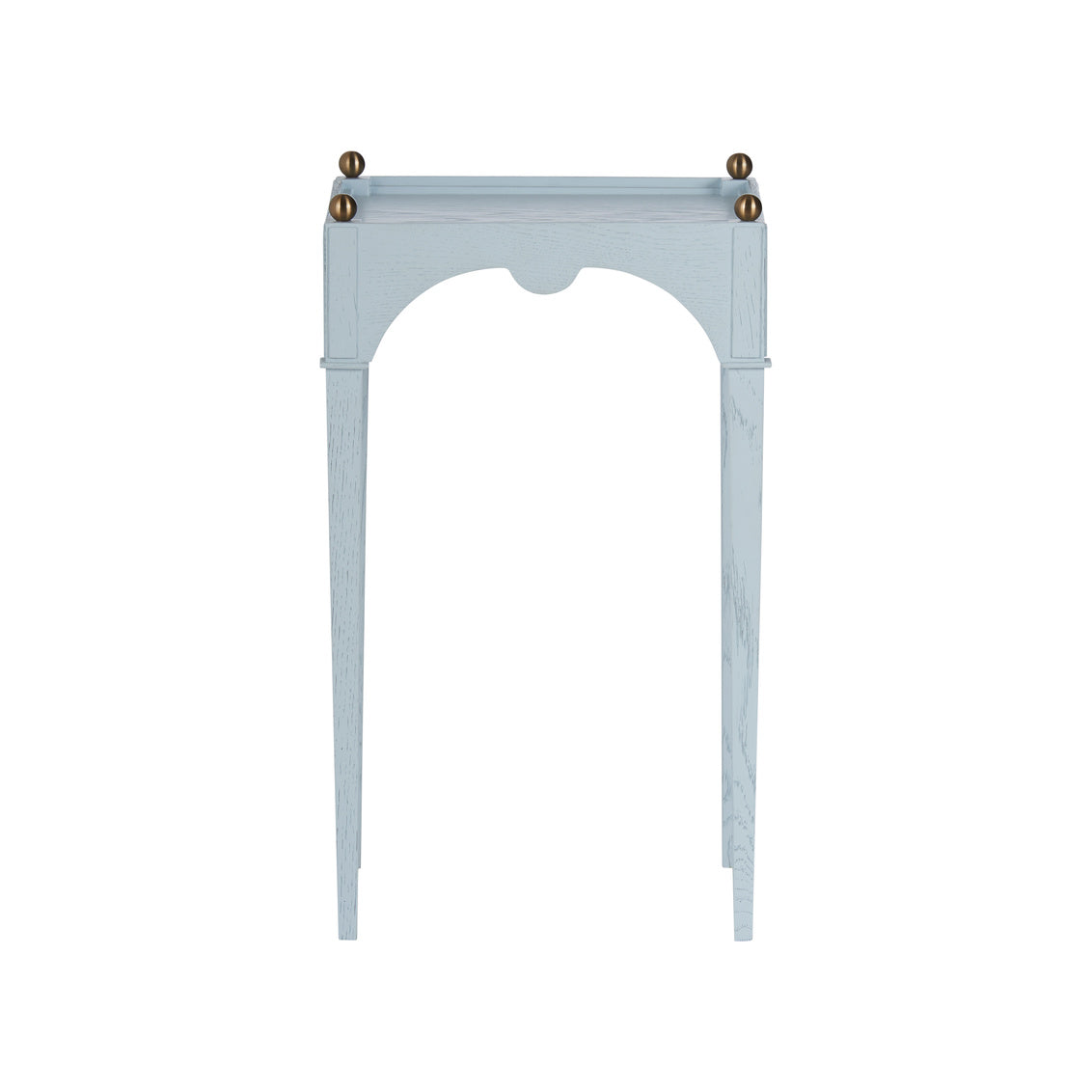 Kent Drinks Table - Blue, front view - Starboard Lane