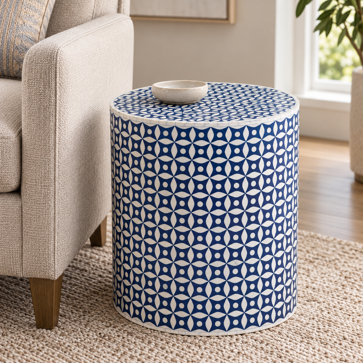 Attic Accent Table, styled in a room - Starboard Lane