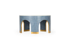 Aqueduct Cocktail Table - Blue, front view - Starboard Lane