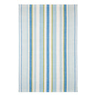 Daphne Stripe Handwoven Cotton Rug, French Blue - Starboard Lane