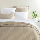 Boyfriend Matelasse Coverlet, Sand - Starboard Lane