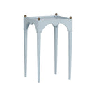 Kent Drinks Table - Blue, angled view - Starboard Lane
