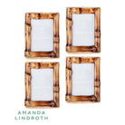 Short Knot Bamboo Frame 2x3, Set of 4, angled view - Starboard Lane