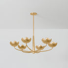 Arcata Chandelier, Vintage Gold Leaf, styled view - Starboard Lane