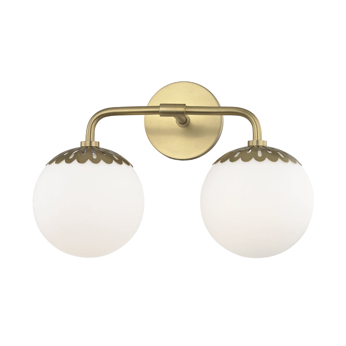 Paige Bath and Vanity, 2-Light Aged Brass - Starboard Lane