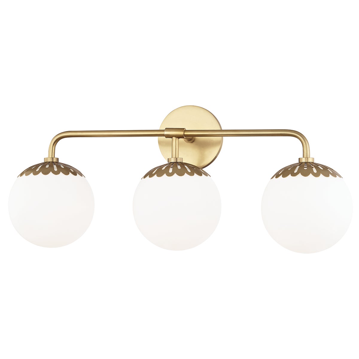 Paige Bath and Vanity, 3-Light Aged Brass - Starboard Lane