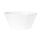 Lastra White Large Stacking Serving Bowl, white Italian stoneware with a rustic edge