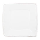 Lastra White Square Platter, white Italian stoneware with a rustic edge