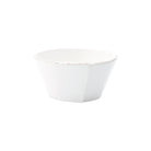 Lastra Stacking Cereal Bowl, white Italian stoneware with a rustic edge