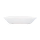 Lastra White Small Oval Baker, white Italian stoneware with a rustic edge