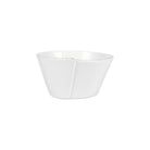 Lastra White Stacking Berry Bowl, white Italian stoneware with a rustic edge