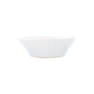 Lastra White Small Oval Bowl, white Italian stoneware with a rustic edge