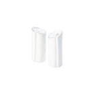 Lastra White Salt and Pepper, white Italian stoneware with a rustic edge