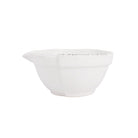 Lastra White Small Mixing Bowl, white Italian stoneware with a rustic edge