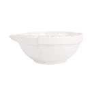Lastra White Medium Mixing Bowl, white Italian stoneware with a rustic edge