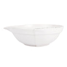 Lastra White Large Mixing Bowl, white Italian stoneware with a rustic edge