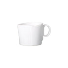 Lastra White Creamer, white Italian stoneware with a rustic edge