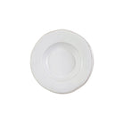 Lastra White Rimmed Pasta Bowl, white Italian stoneware with a rustic edge