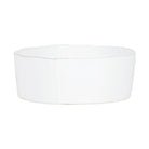 Lastra Large Serving Bowl, white Italian stoneware with a rustic edge