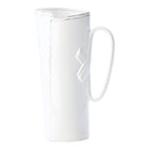 Lastra White Tavern Pitcher, white Italian stoneware with a rustic edge