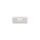Lastra White Guest Towel Holder, white Italian stoneware with a rustic edge